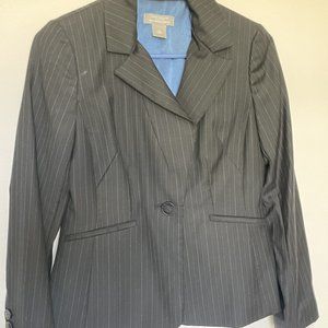 Ann Taylor Jacket - Black with Blue pin strips